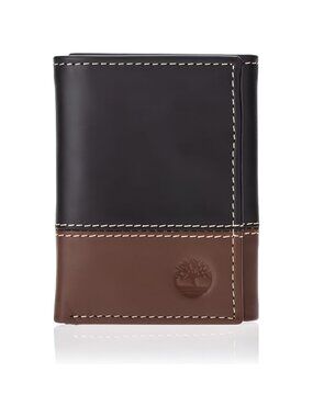 Timberland Men's Leather Trifold Wallet with ID Window